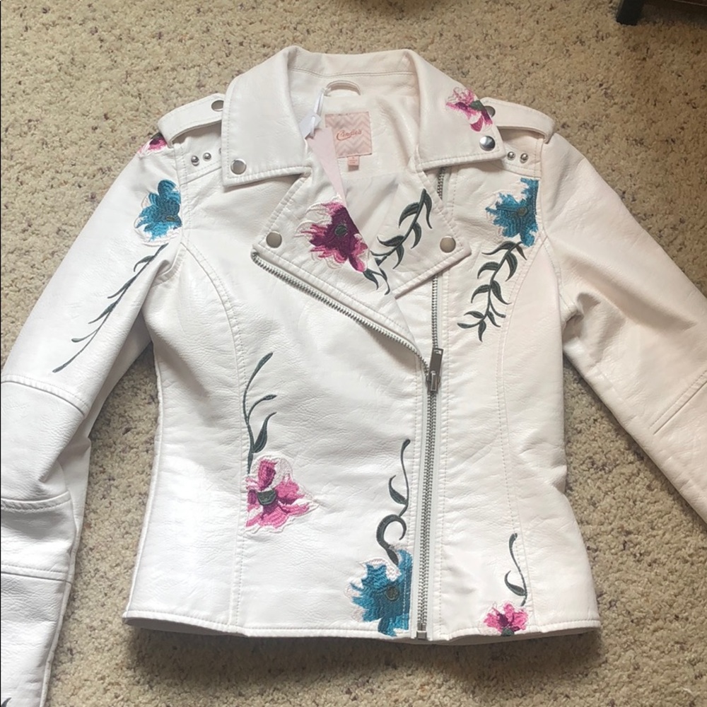 Candie’s Embroidered Leather Jacket